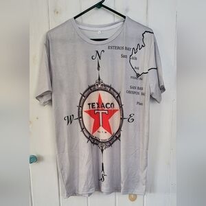 Texaco Graphic T-Shirt in Gray and Red